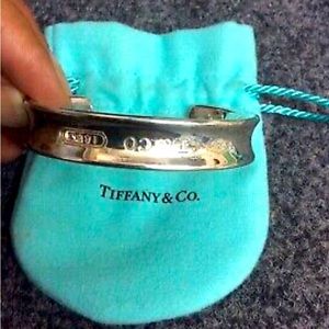 Tiffany & Co sterling Silver 925  1837 cuff  bracelet small wrist